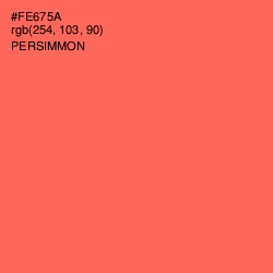 #FE675A - Persimmon Color Image