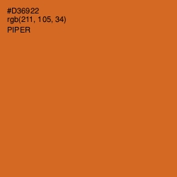 #D36922 - Piper Color Image