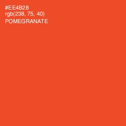 #EE4B28 - Pomegranate Color Image