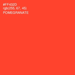 #FF432D - Pomegranate Color Image