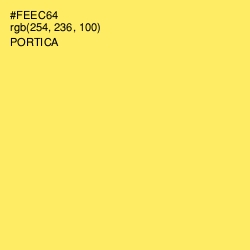 #FEEC64 - Portica Color Image