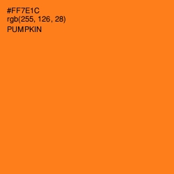 #FF7E1C - Pumpkin Color Image