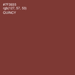 #7F3935 - Quincy Color Image