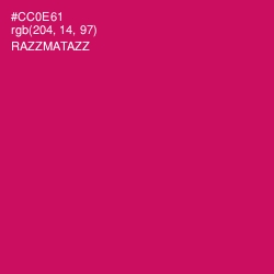 #CC0E61 - Razzmatazz Color Image