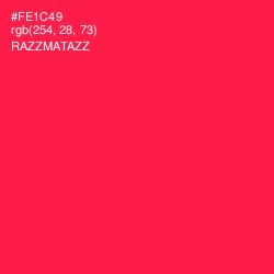 #FE1C49 - Razzmatazz Color Image