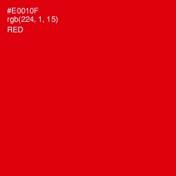 #E0010F - Red Color Image