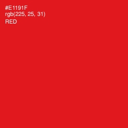 #E1191F - Red Color Image