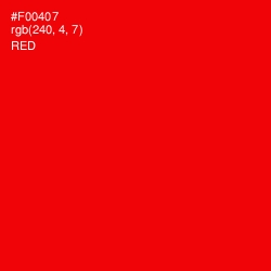 #F00407 - Red Color Image