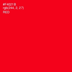 #F4021B - Red Color Image