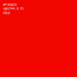 #F40600 - Red Color Image