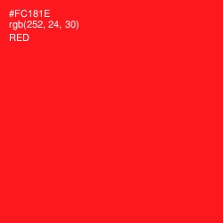 #FC181E - Red Color Image