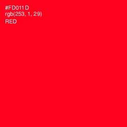 #FD011D - Red Color Image