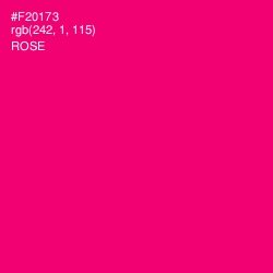 #F20173 - Rose Color Image