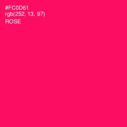 #FC0D61 - Rose Color Image