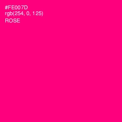 #FE007D - Rose Color Image