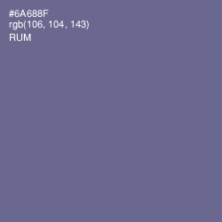 #6A688F - Rum Color Image