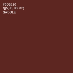 #5D2620 - Saddle Color Image