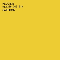 #ECCB33 - Saffron Color Image