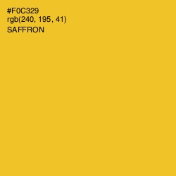 #F0C329 - Saffron Color Image