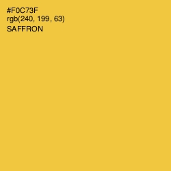 #F0C73F - Saffron Color Image