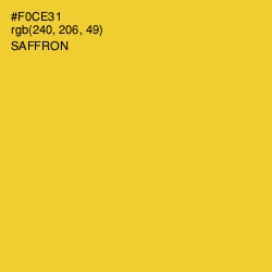 #F0CE31 - Saffron Color Image