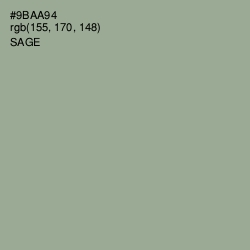 #9BAA94 - Sage Color Image