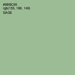 #9BBC95 - Sage Color Image