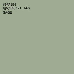 #9FAB93 - Sage Color Image