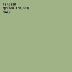 #9FB386 - Sage Color Image