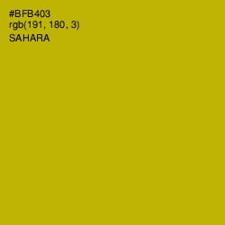 #BFB403 - Sahara Color Image