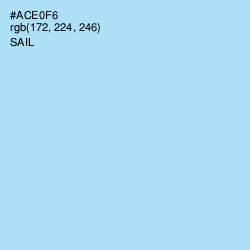 #ACE0F6 - Sail Color Image