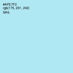 #AFE7F2 - Sail Color Image