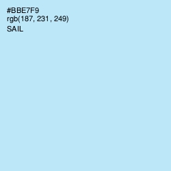 #BBE7F9 - Sail Color Image