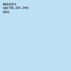 #BEE0F4 - Sail Color Image