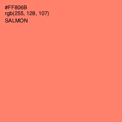 #FF806B - Salmon Color Image
