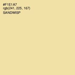 #F1E1A7 - Sandwisp Color Image