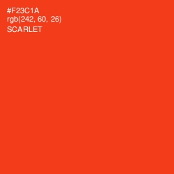 #F23C1A - Scarlet Color Image