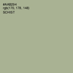 #AAB294 - Schist Color Image