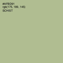#AFBD91 - Schist Color Image