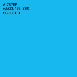 #17B7EF - Scooter Color Image