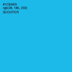 #1CBAE9 - Scooter Color Image