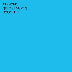 #1EBCED - Scooter Color Image