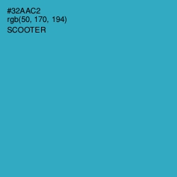 #32AAC2 - Scooter Color Image