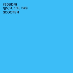 #3DBDF8 - Scooter Color Image