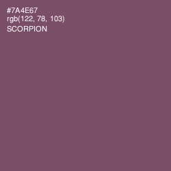 #7A4E67 - Scorpion Color Image