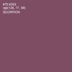 #7E4D63 - Scorpion Color Image