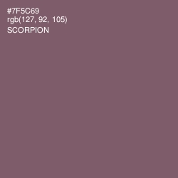 #7F5C69 - Scorpion Color Image