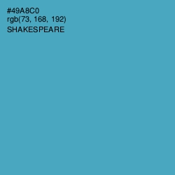 #49A8C0 - Shakespeare Color Image
