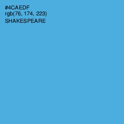 #4CAEDF - Shakespeare Color Image