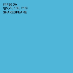 #4FB6DA - Shakespeare Color Image